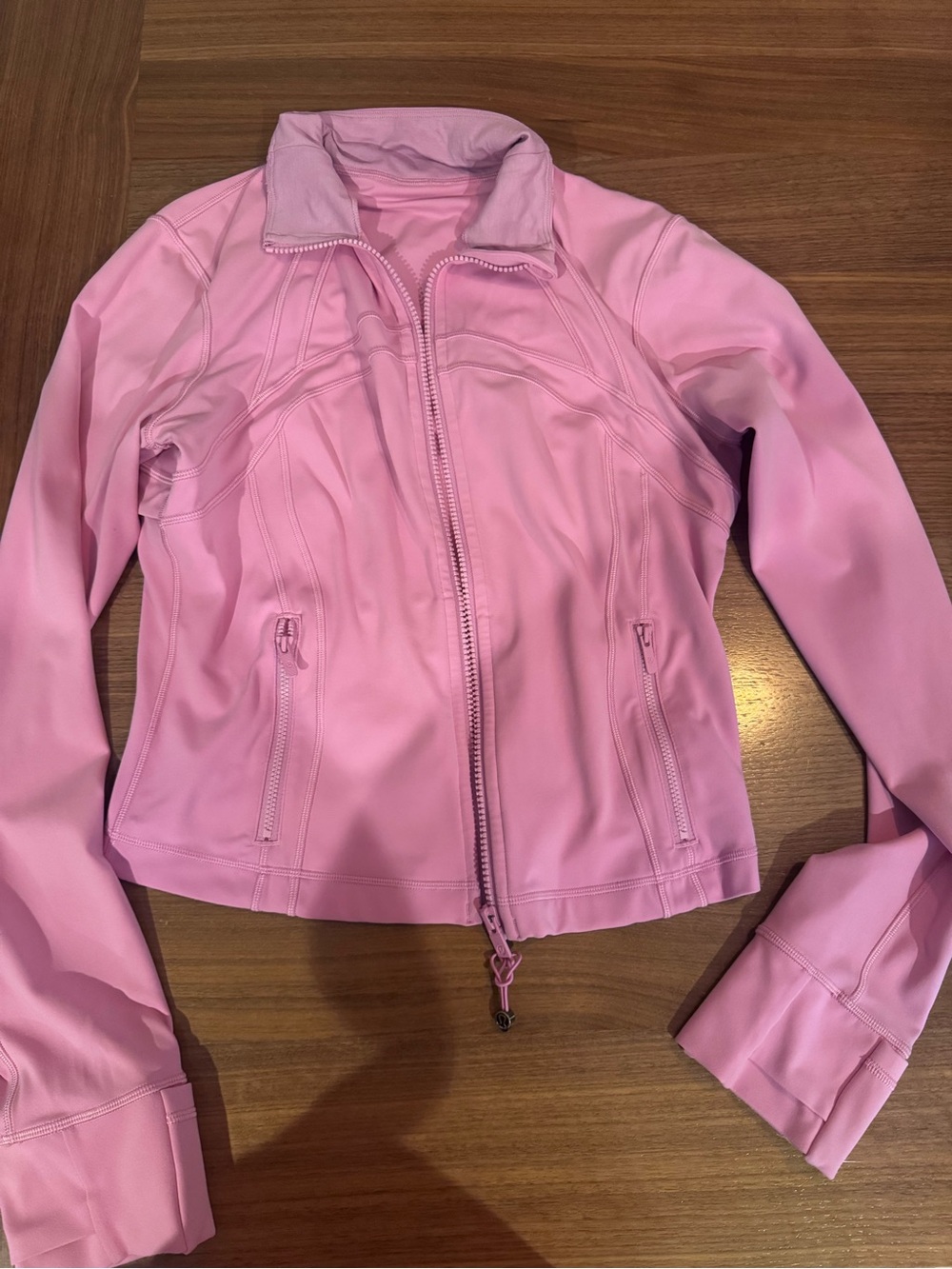 Women’s lululemon cropped define jacket Pink Zip-Front Active Jacket size 10